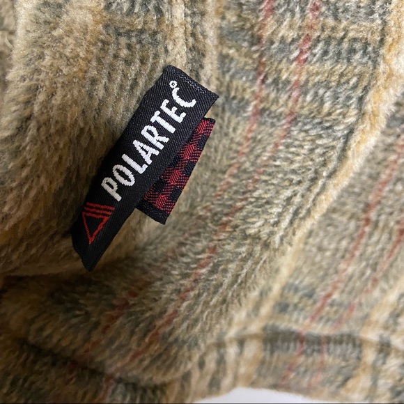 Woolrich Polartec Vintage Plaid Teddy Jacket Collared Full Zip Pockets Outdoor - Picture 6 of 9